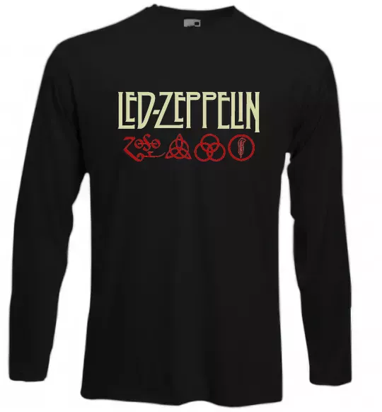 Лонгслив Led Zeppelin logo знаки Черный фото