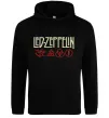 Женская толстовка (худи) Led Zeppelin logo знаки Черный фото