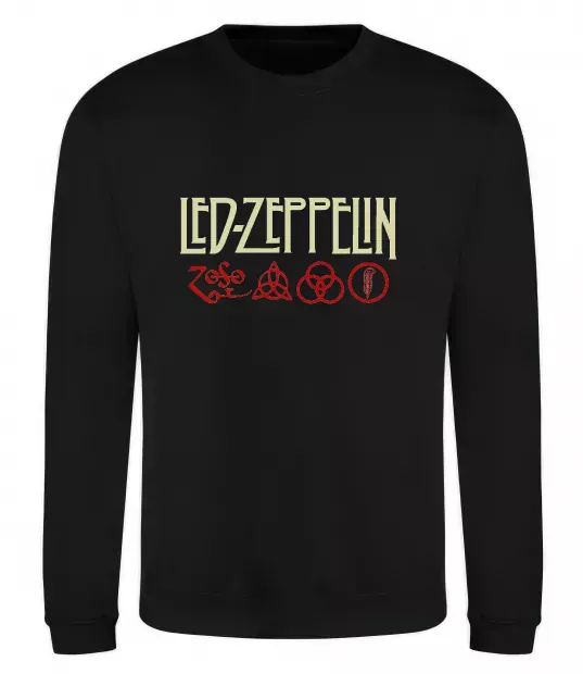 Свитшот Led Zeppelin logo знаки Черный фото