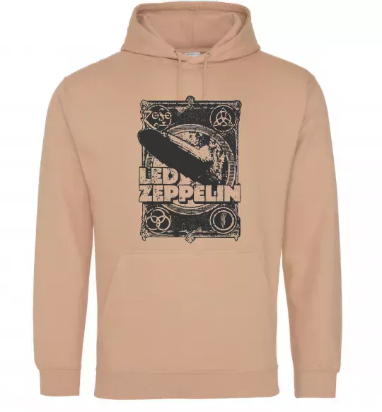 Чоловіча толстовка (худі) Led Zeppelin Дирижабль Пісочний фото