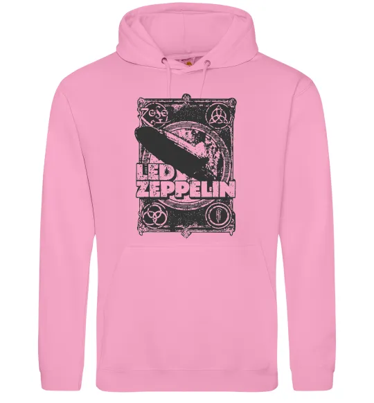 Женская толстовка (худи) Led Zeppelin Дирижабль Розовый фото