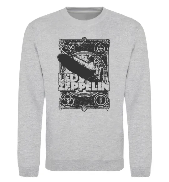 Світшот Led Zeppelin Дирижабль Сірий меланж фото