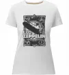 Женская премиум футболка Led Zeppelin Дирижабль Белый фото