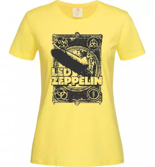 Женская футболка Led Zeppelin Дирижабль Лимонный фото