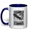 Чашка с цветной ручкой Led Zeppelin Дирижабль Глубокий темно-синий фото
