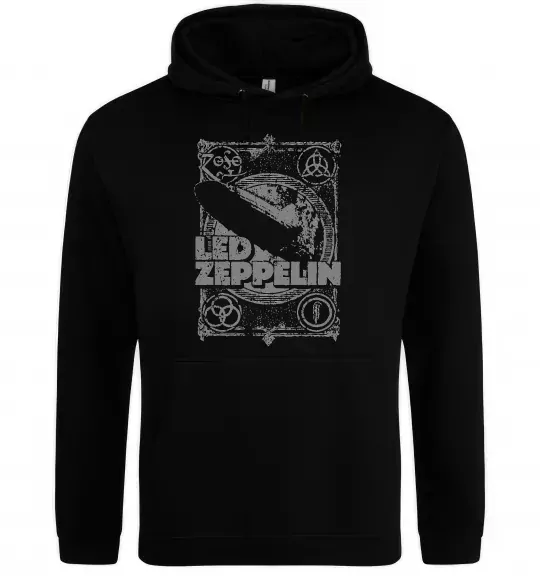 Женская толстовка (худи) Led Zeppelin Дирижабль Черный фото