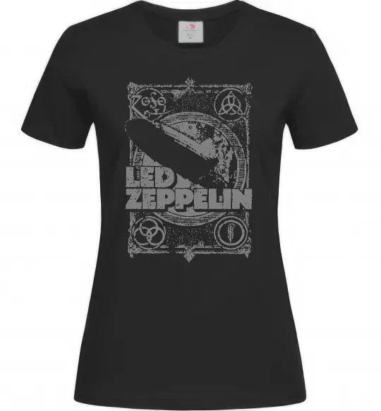 Женская футболка Led Zeppelin Дирижабль Черный фото