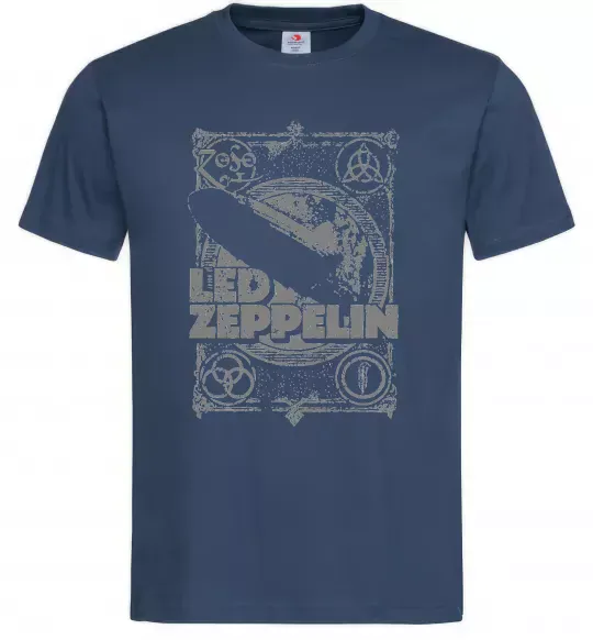 Мужская футболка Led Zeppelin Дирижабль Темно-синий фото