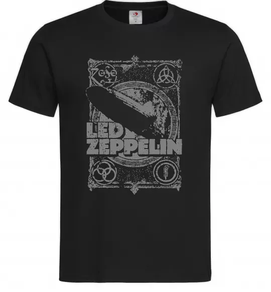 Мужская футболка Led Zeppelin Дирижабль Черный фото