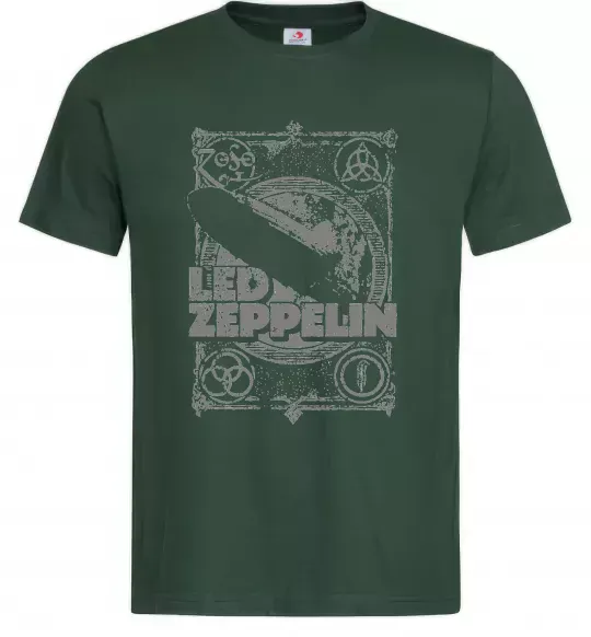 Мужская футболка Led Zeppelin Дирижабль Темно-зеленый фото