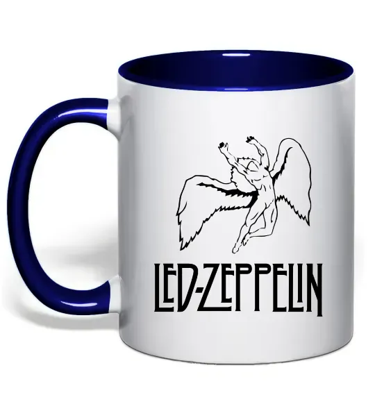 Чашка с цветной ручкой Led Zeppelin Angel Глубокий темно-синий фото