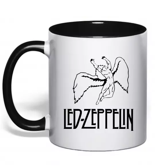 Чашка с цветной ручкой Led Zeppelin Angel Черный фото