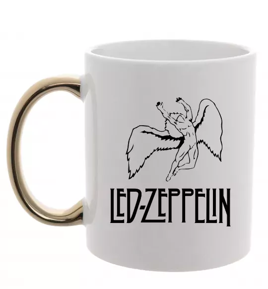 Чашка с цветной ручкой Led Zeppelin Angel Золото фото