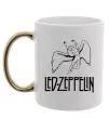 Чашка с цветной ручкой Led Zeppelin Angel Золото фото