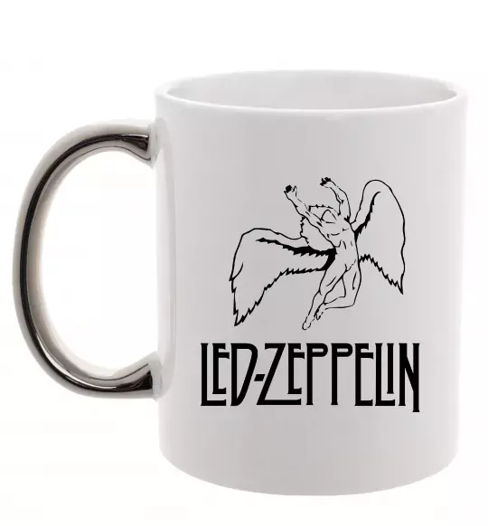 Чашка с цветной ручкой Led Zeppelin Angel Серебро фото