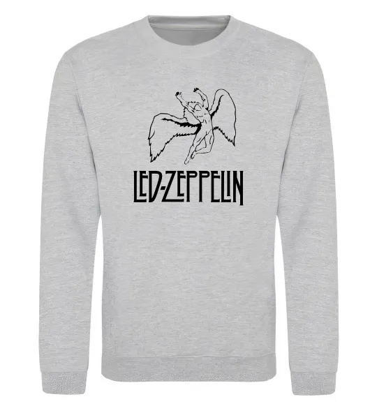 Свитшот Led Zeppelin Angel Серый меланж фото