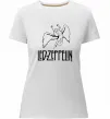 Женская премиум футболка Led Zeppelin Angel Белый фото