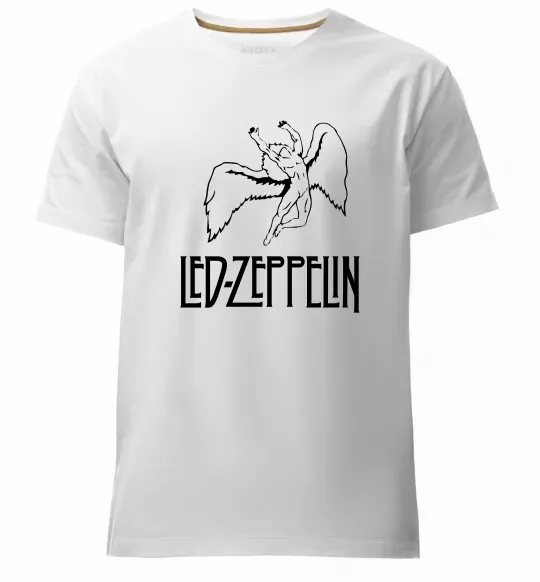 Чоловіча преміум футболка Led Zeppelin Angel Білий фото