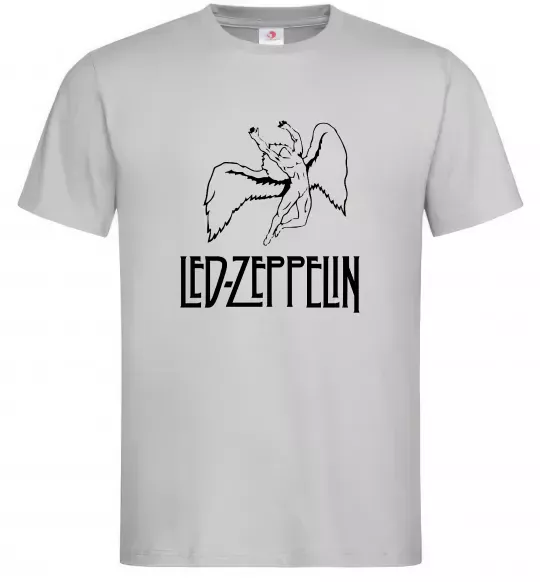 Мужская футболка Led Zeppelin Angel Серый фото