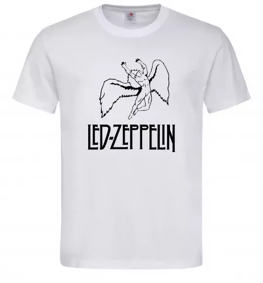 Мужская футболка Led Zeppelin Angel Белый фото
