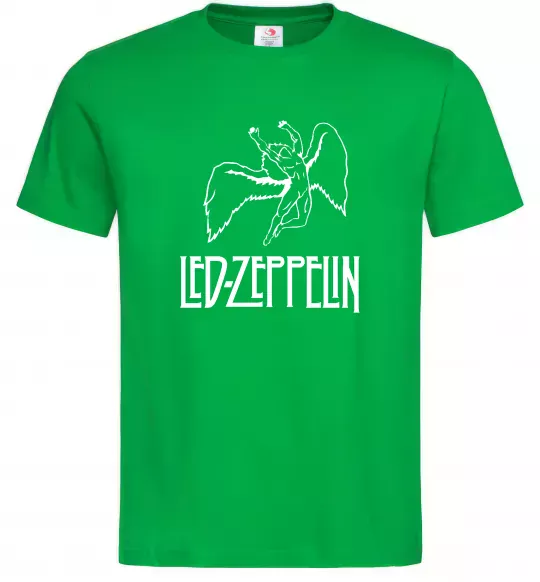 Мужская футболка Led Zeppelin Angel Зеленый фото