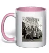 Чашка с цветной ручкой Led Zeppelin photo Нежно розовый фото