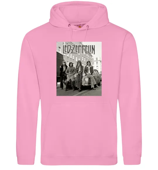 Мужская толстовка (худи) Led Zeppelin photo Розовый фото