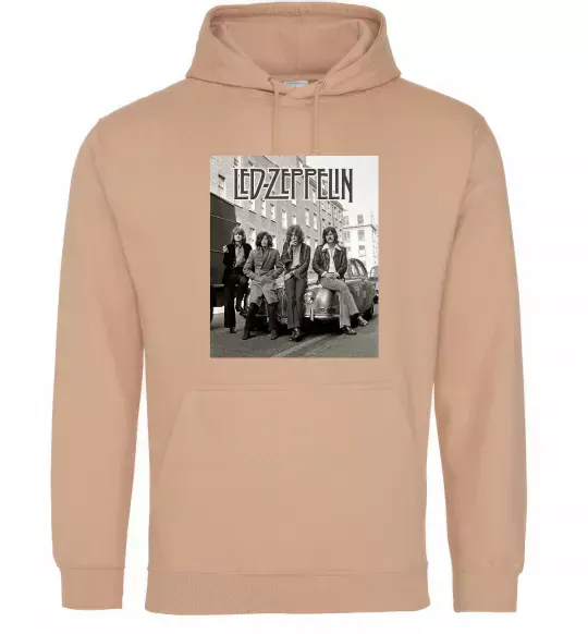 Мужская толстовка (худи) Led Zeppelin photo Песочный фото