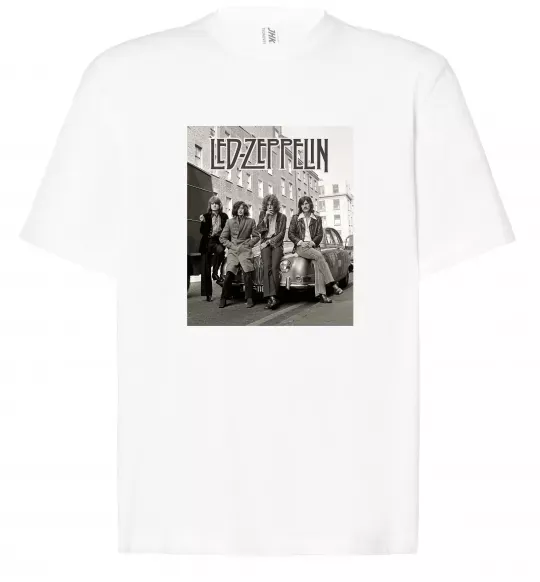 Футболка Оверсайз Led Zeppelin photo Белый фото