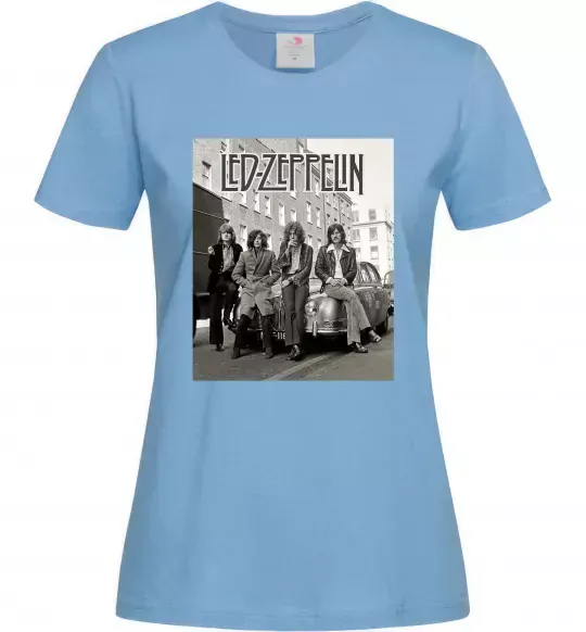 Женская футболка Led Zeppelin photo Голубой фото