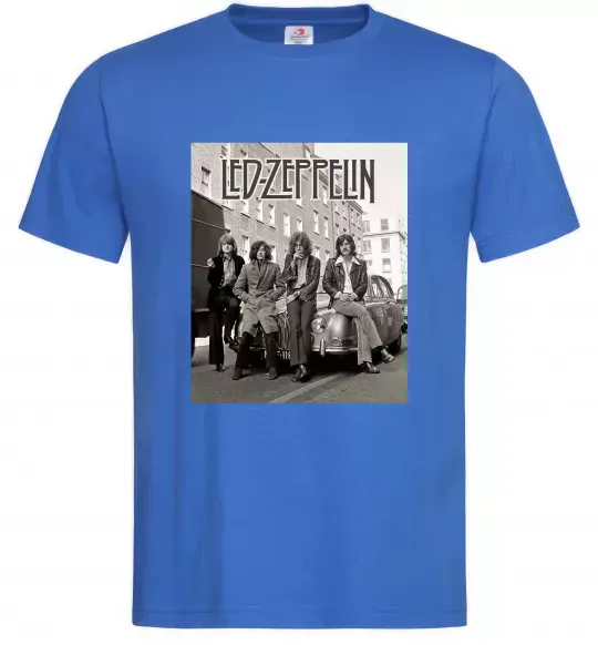 Мужская футболка Led Zeppelin photo Ярко-синий фото