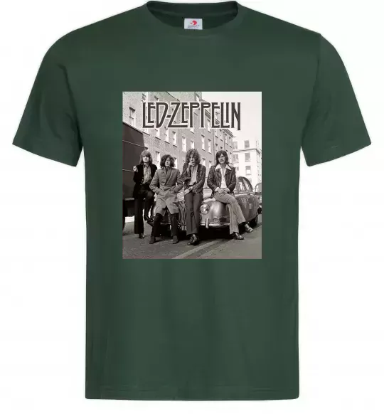 Мужская футболка Led Zeppelin photo Темно-зеленый фото