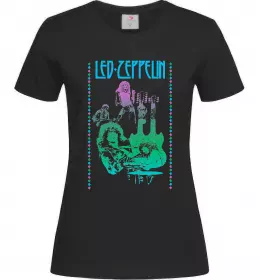 Женская футболка Led Zeppelin Neon Черный фото