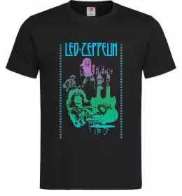 Чоловіча футболка Led Zeppelin Neon Чорний фото