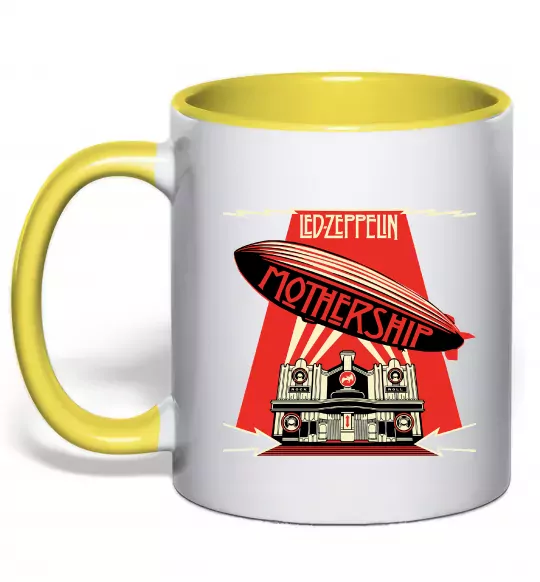 Чашка с цветной ручкой Mothership Led Zeppelin Солнечно желтый фото