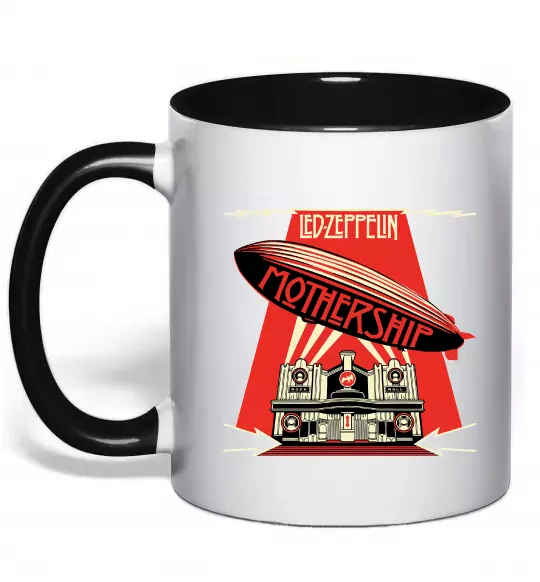 Чашка с цветной ручкой Mothership Led Zeppelin Черный фото