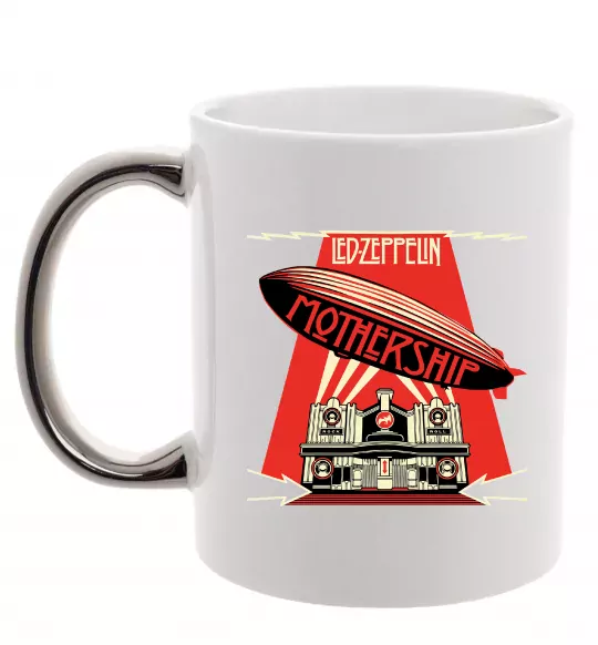 Чашка с цветной ручкой Mothership Led Zeppelin Серебро фото