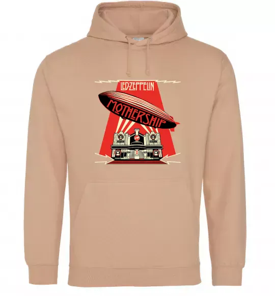 Мужская толстовка (худи) Mothership Led Zeppelin Песочный фото