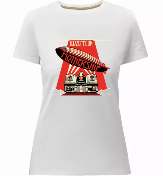 Женская премиум футболка Mothership Led Zeppelin Белый фото
