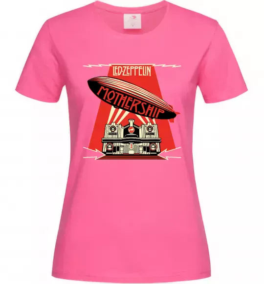 Женская футболка Mothership Led Zeppelin Ярко-розовый фото