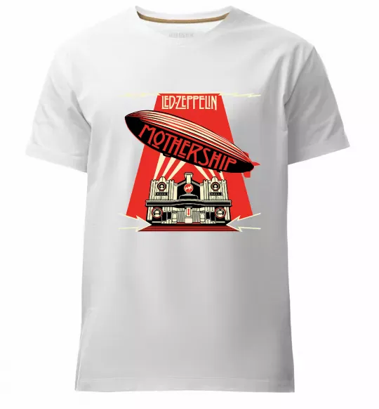 Чоловіча преміум футболка Mothership Led Zeppelin Білий фото