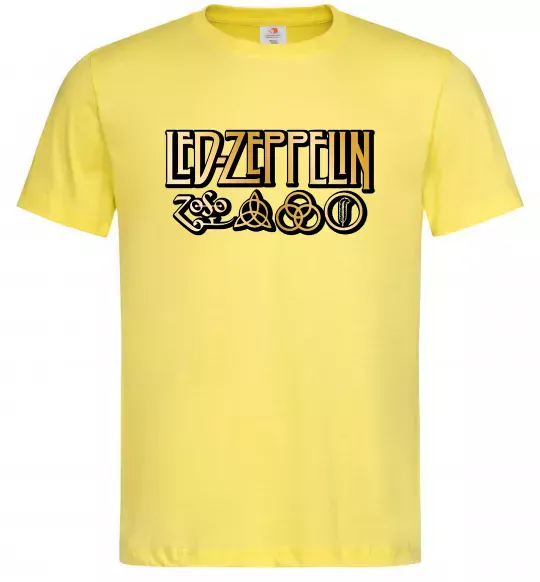 Мужская футболка Led Zeppelin gold Лимонный фото
