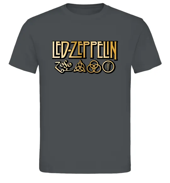Мужская футболка Led Zeppelin gold Графит фото
