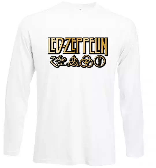 Лонгслив Led Zeppelin gold Белый фото