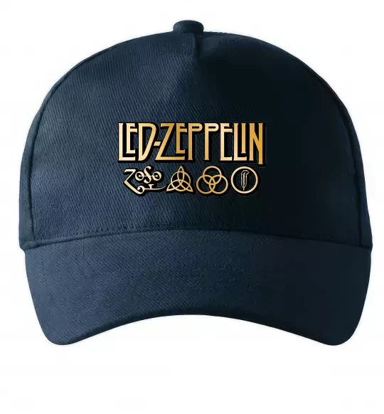 Кепка Led Zeppelin gold Темно-синий фото
