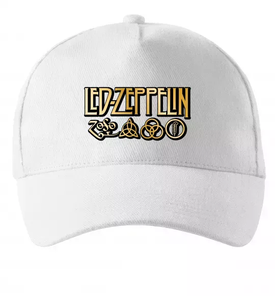 Кепка Led Zeppelin gold Белый фото