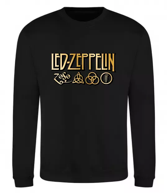 Свитшот Led Zeppelin gold Черный фото