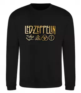 Свитшот Led Zeppelin gold Черный фото