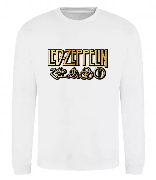 Свитшот Led Zeppelin gold Белый фото