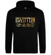 Мужская толстовка (худи) Led Zeppelin gold Черный фото